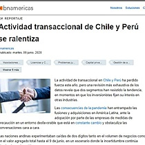 Actividad transaccional de Chile y Per se ralentiza